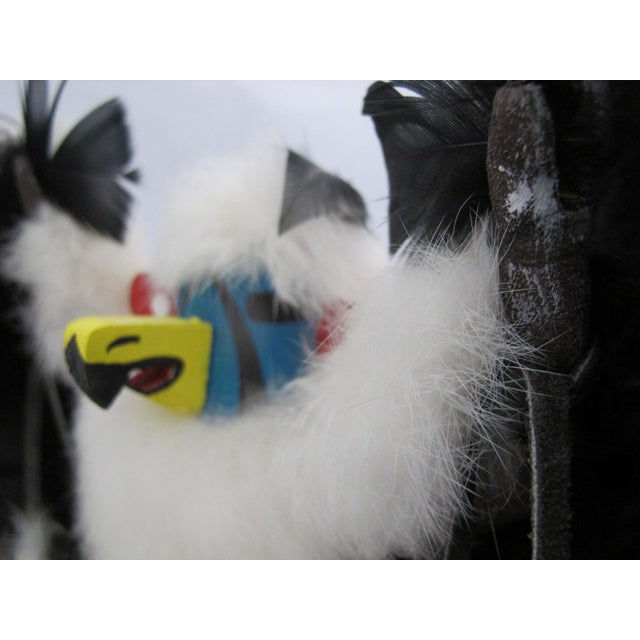 Figurative Navajo Native American Eagle Dancer Kachina Doll Statue Figurine Signed For Sale - Image 3 of 10