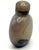 The well hollowed snuff bottle is made of agate with diagonal and horizontal bands giving the bottle an interesting and...