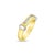 Contemporary Princess Cut Two-Toned Diamond Wedding Band, Size 9 For Sale - Image 3 of 4