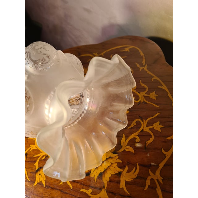 1900 - 1909 Napoleon III Style Glass Tulip Shade for Oil Lamp, 1900 For Sale - Image 5 of 8