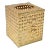 1980s Hollywood Regency Handwoven Gold Lattice Metal Tissue Box Cover For Sale
