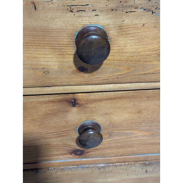 Antique Pine Three Drawers - Chest of Drawers From England For Sale - Image 15 of 18