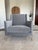 Metal Rh Restoration Hardware Paget Wingback Chair in Velvet Fog For Sale - Image 7 of 18