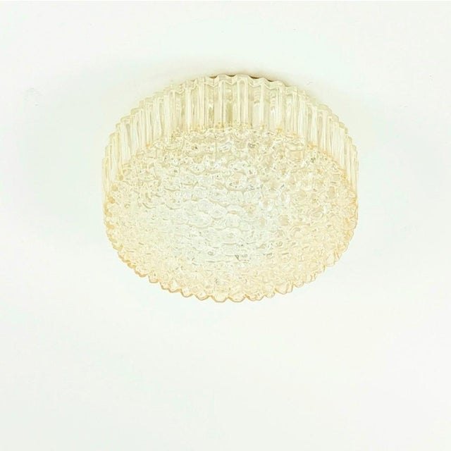 Mid-Century Modern Amber Bubble Glass Wall Light by Helena Tynell for Limburg, Germany, 1970s For Sale - Image 4 of 12