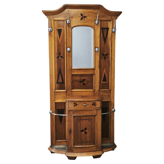 19th Century Gründerzeit Oak Hall Tree with Mirror, 1890 For Sale - Image 18 of 18