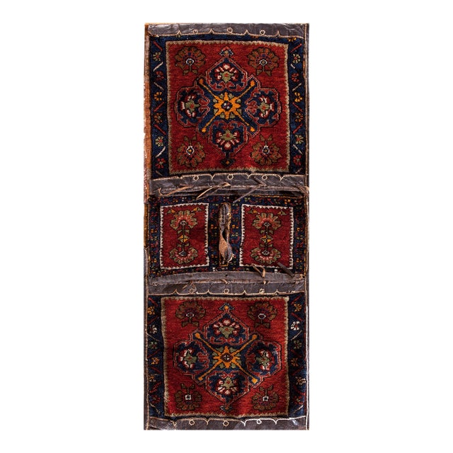 1900s Red Wine Medallion Antique Turkish Village Anatolian Carpet 2'0" X 4'0" Handknotted Rug For Sale