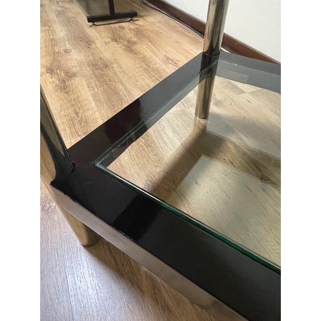 Modern Coffee Table with Glass Shelves, 1970s For Sale - Image 15 of 16