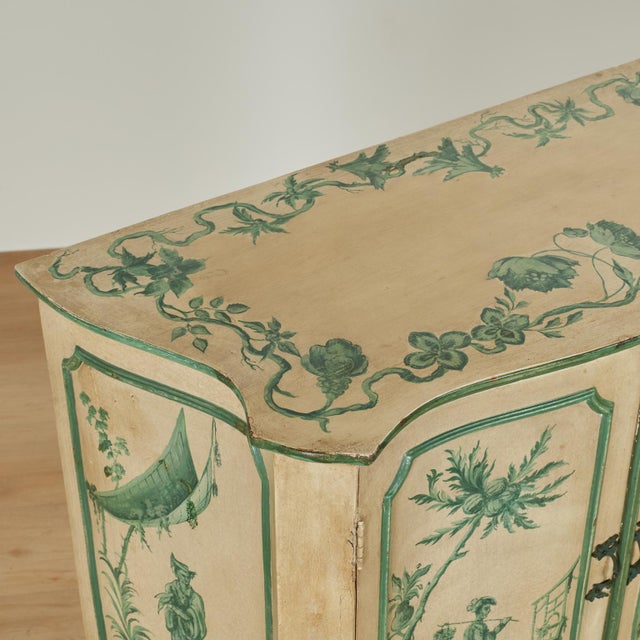 Vintage Italian Chinoiserie Decorated Cabinet For Sale - Image 9 of 17