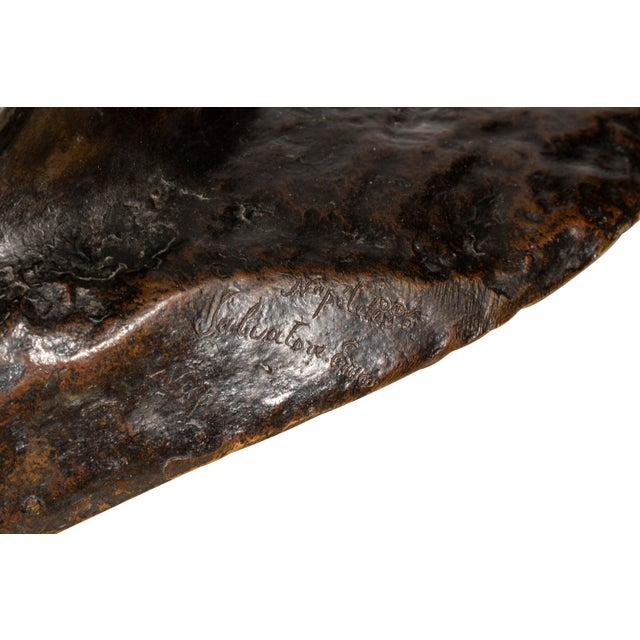 Italian Grand Tour Bronze Bust of Caesar For Sale - Image 10 of 11