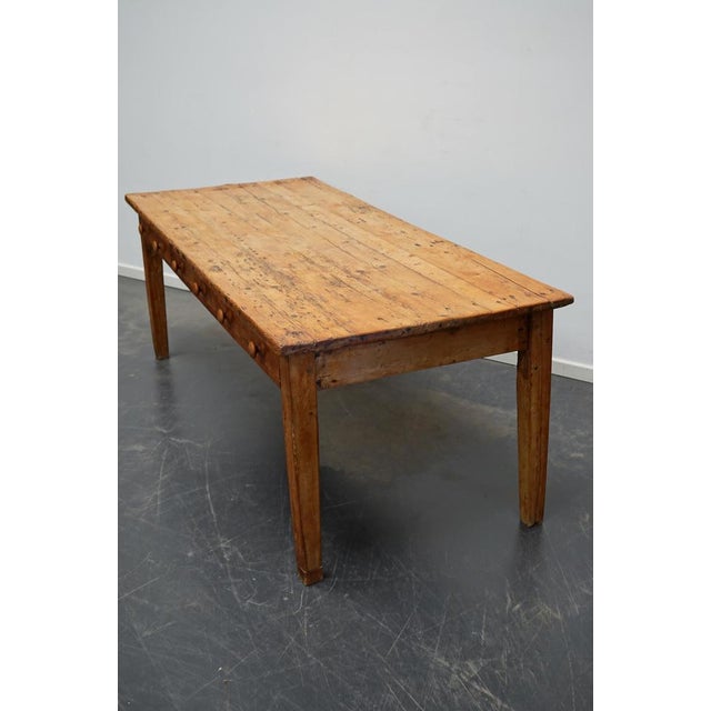 19th Century Antique English Light Pine Farmhouse Dining Table For Sale - Image 18 of 18