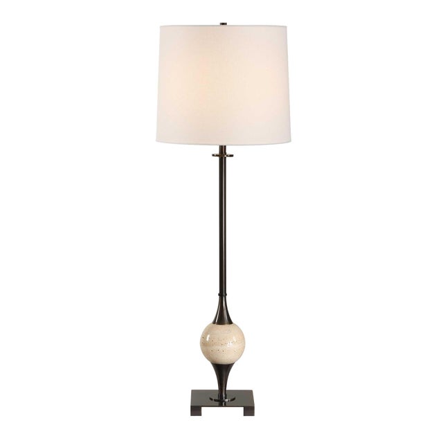 Modern Dempsey Bronze Buffet Lamp For Sale - Image 3 of 6