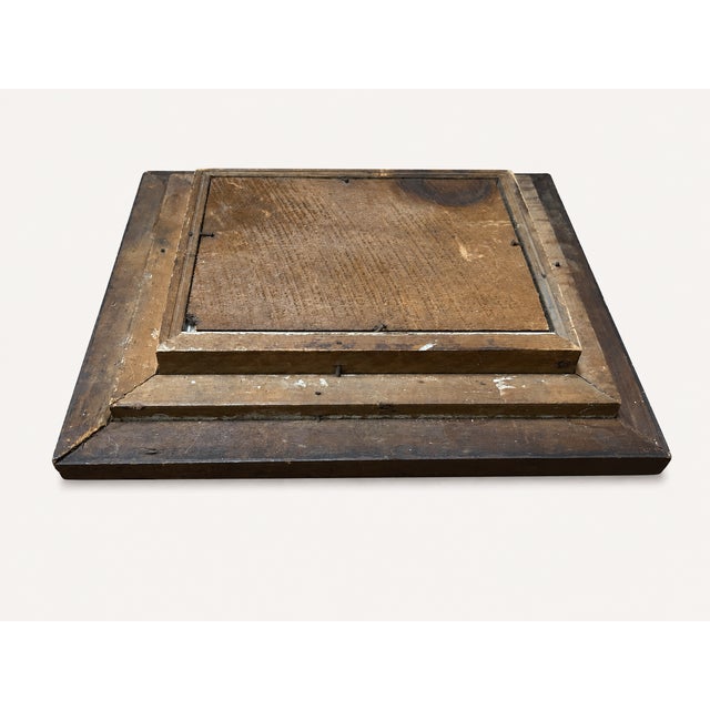 Antique Black Forest Carved Wood Frame With Original Sepia Protrait Photograph, Ansonia Ct Studio, Deep Profile Frame For Sale In New York - Image 6 of 10