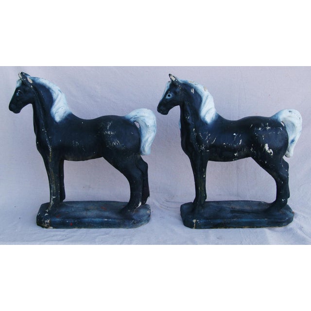 1950s Concrete Horse Garden Statues A Pair Chairish