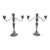 Mid 20th Century Silverplated Gorham "Newport" Two Arm Candelabras - a Pair For Sale