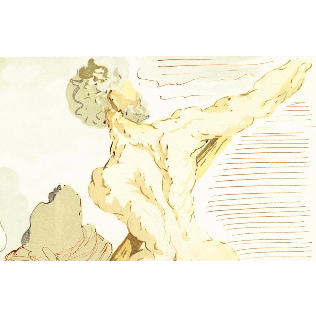 Abstract Salvador Dalí Divine Comedy Inferno Canto 3, "Charon and the Crossing of the Acheron" 1963 Engraving For Sale - Image 3 of 4