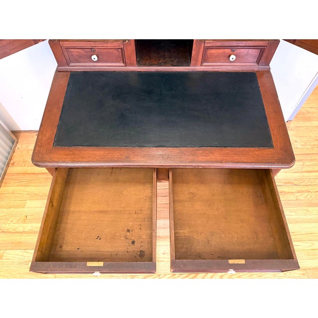 Brown 1860s Federal Walnut Postmaster's Desk For Sale - Image 8 of 16