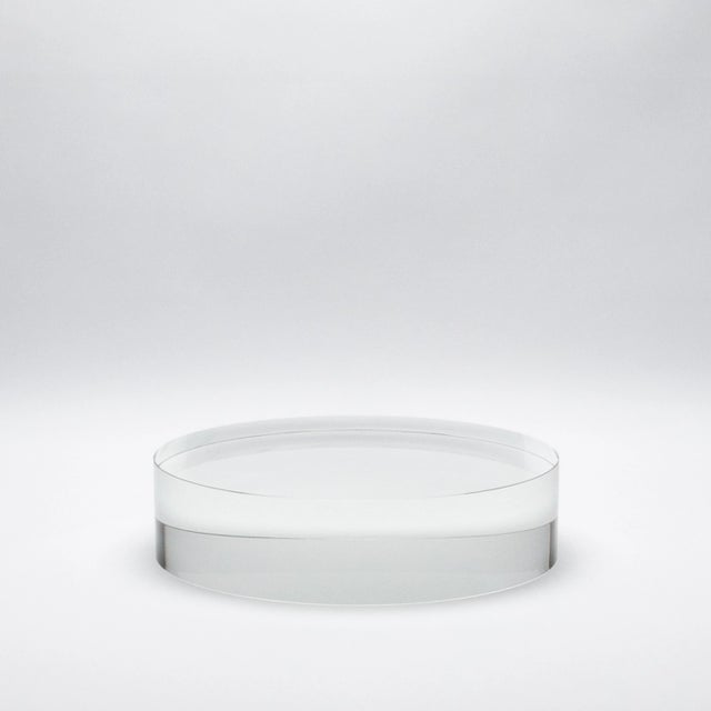 Glass Crystal Base Riser Clear 12” by Ka Glass For Sale - Image 7 of 12