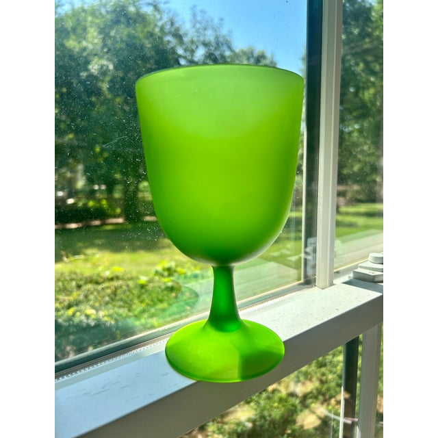 Mid-Century Modern Vintage Carlo Moretti Satinato Goblets - Set of 9 For Sale - Image 3 of 4