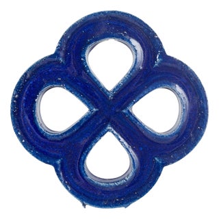 Deep Blue Glazed Stoneware Wall Relief from Gustavsberg, 1960s For Sale