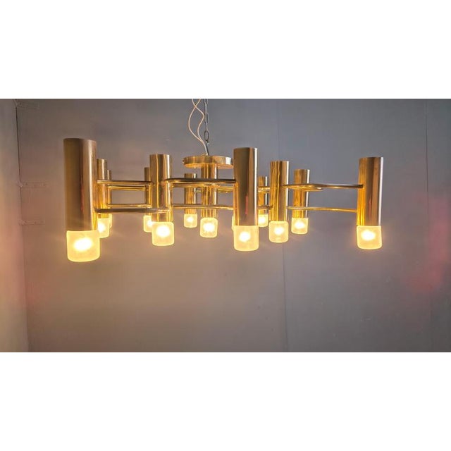 Mid-Century 13-Light Chandelier by Gaetano Sciolari, 1970 For Sale - Image 12 of 16
