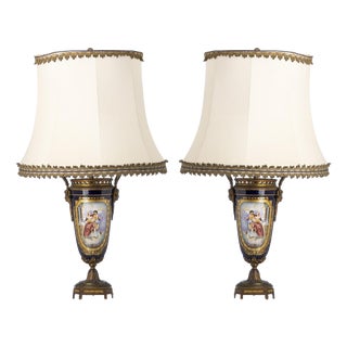 Sèvres Porcelain Vases from Duez, Set of 2 For Sale