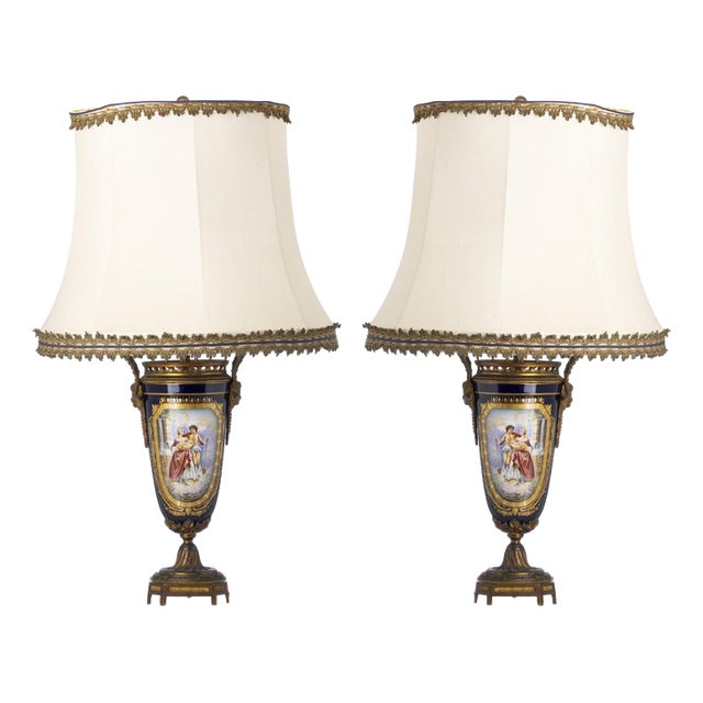 Sèvres Porcelain Vases from Duez, Set of 2 For Sale