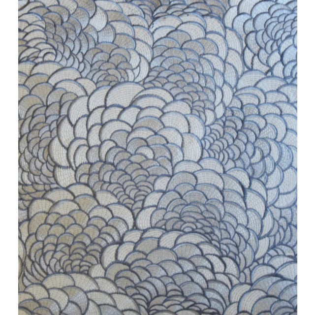 Holly Hunt Designer Holly Hunt Modern Embroidered Feather/Down Pillow 21" Square For Sale - Image 4 of 7