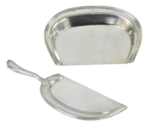 Vintage Bernard Rice's Sons Inc Silver Plated Crumb Catcher Silent Butler Set
