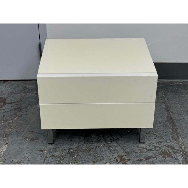 Calligaris Lacquered Two-Drawer Nightstand For Sale - Image 9 of 12