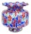 Murano Fratelli Toso Millefiori Daisy Clover Mosaic Vintage Italian Art Glass Ruffle Rim Flower Vase For Sale