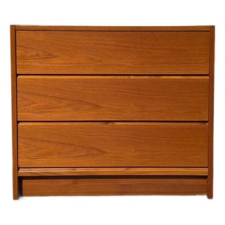 Danish Mid-Century Teak Nightstand or Petite Dresser – Vintage 1960s For Sale