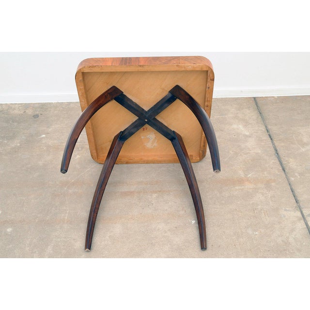 Wood Walnut Spider Table H259 by Jindřich Halabala, 1950s For Sale - Image 7 of 10