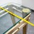 Metal Mid Century Modern Console Table Entry Sofa Metal Brass Glass Vintage Floating For Sale - Image 7 of 9