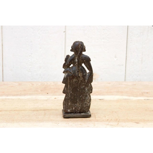 Metal Antique Indian Carved Altar Figure For Sale - Image 7 of 11