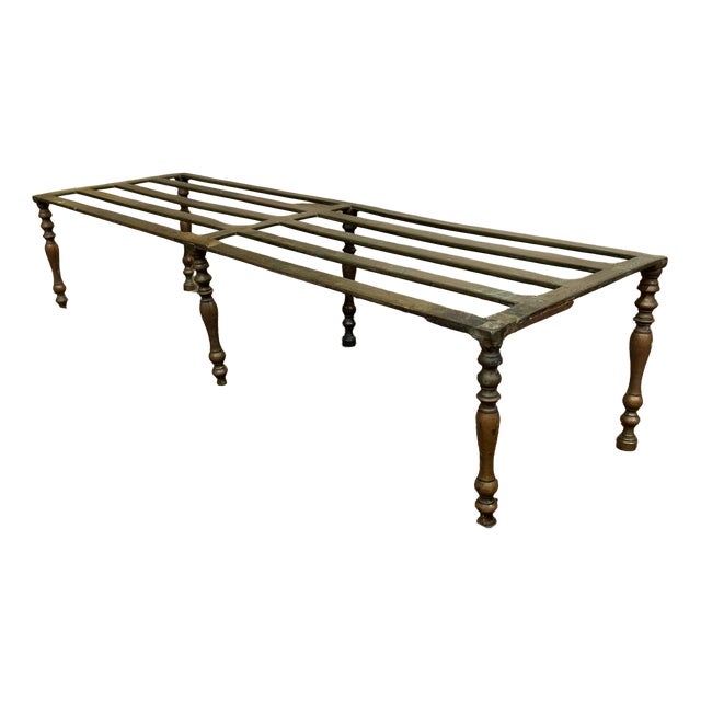 Antique English Brass Fireplace Bench, 1800s For Sale
