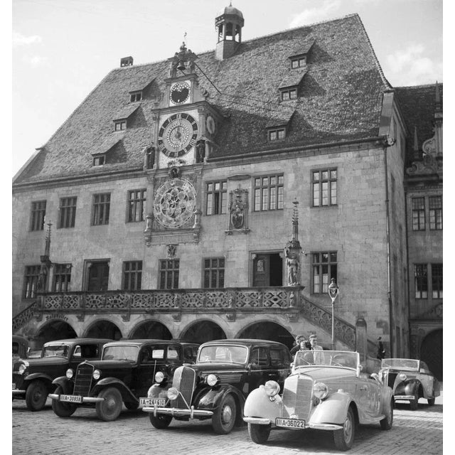 1930s Cars Parking at Old Heidelberg City Hall, Germany 1936, Printed 2021 For Sale - Image 5 of 5