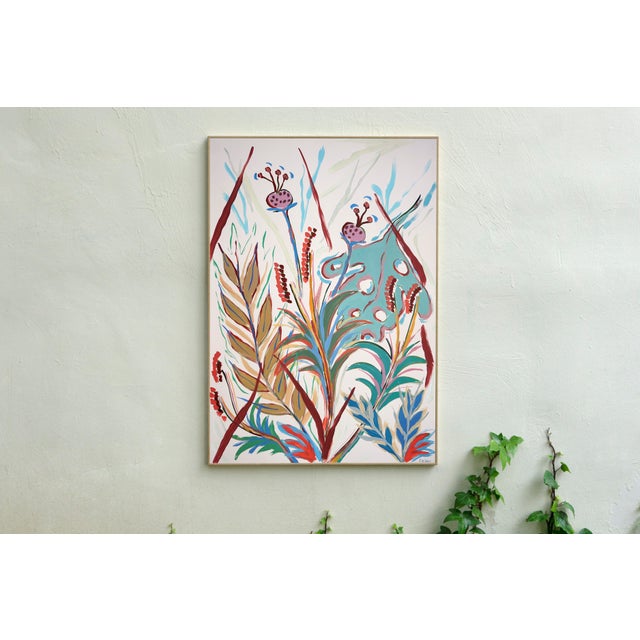 2025, Tropical Garden, Illustration Style Still Life on Watercolor Paper, Acrylic Paint on Watercolor Paper by Romina Milano For Sale In Miami - Image 6 of 14