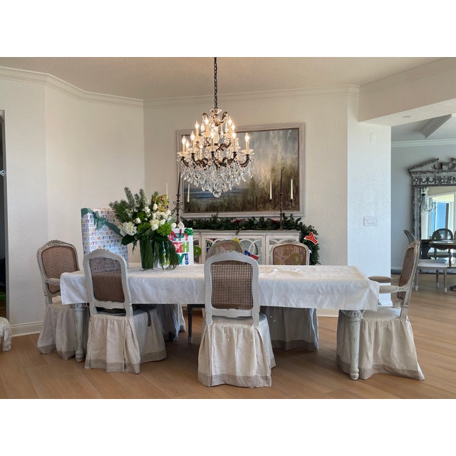 Light Gray Early 19th Century French Country Cane Dining Chairs For Sale - Image 8 of 9