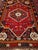 Vintage Persian Qashqai Tribal Area Rug, Hand-Knotted Wool, Vegetable Dye, Geometric Medallions, 6x8, Red & Navy For Sale - Image 11 of 15