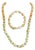 Antique Venetian Chevron Trade Bead Necklace and Bracelet Jewelry Set With Frosted Glass Spacers, 2 Pieces For Sale