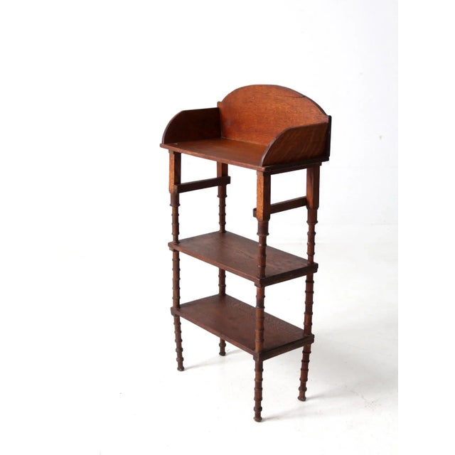 Antique Folk Art Spool Shelf Etagere For Sale - Image 4 of 11