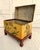 Wood Japanese Lacquered Chest Trunk on Stand With Floral and Butterfly Motifs For Sale - Image 7 of 12