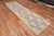 Light Ivory Cream Background With Light Blue Geometric Pattern Modern Hallway Runner Rug, Country Of Origin: Central Asia,...