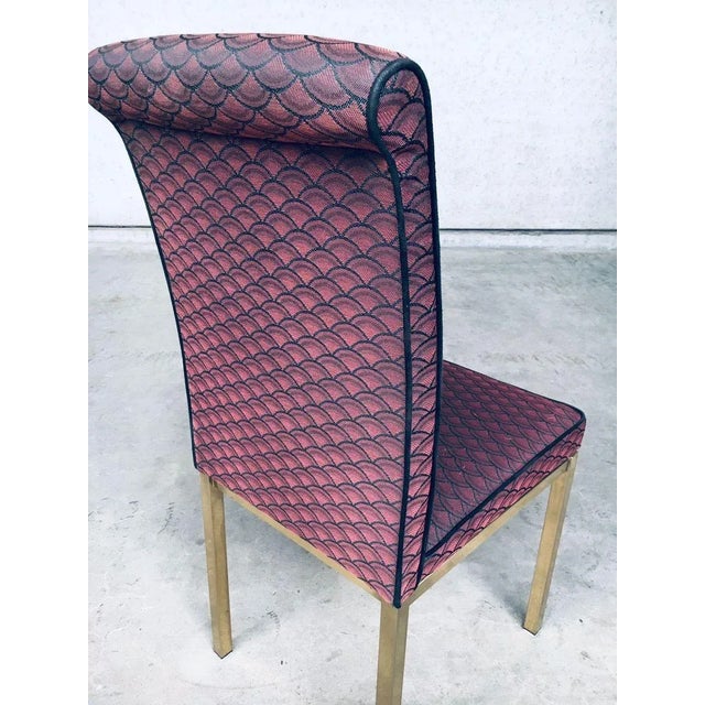 Hollywood Regency Style Design Dining Chair, 1970s, Belgium, Set of 6 For Sale - Image 9 of 18