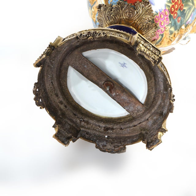 Large & Impressive 19th Century French Sèvres Porcelain Gilt Gold Decorated Urns For Sale - Image 9 of 12