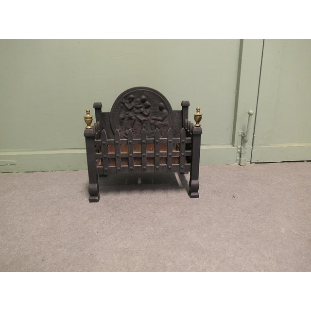 Gothic Style Free Standing Fire Basket with Decorative Back This is a useful and decorative piece, it has an arched fire...
