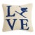 Love Ski Hook Pillow 12" x 12" For Sale