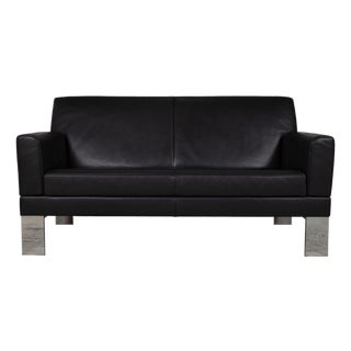 Glove JR-8900 2-Seater Sofa in Black Leather from Jori For Sale