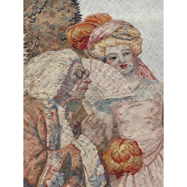1930s Antique French Silk Beauvais Tapestry by Georges Leroux, 1930s For Sale - Image 5 of 18