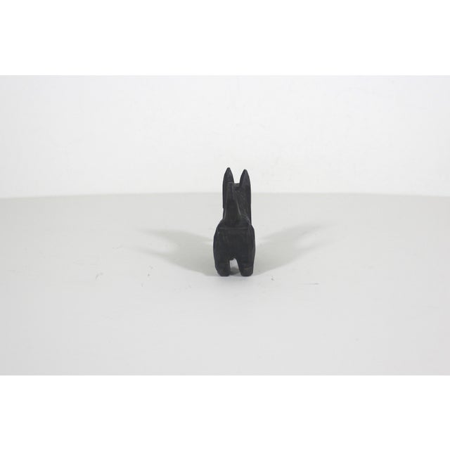 Vintage Hand Carved Wood Scottie Dog Figurine Canine Folk Art For Sale - Image 4 of 10